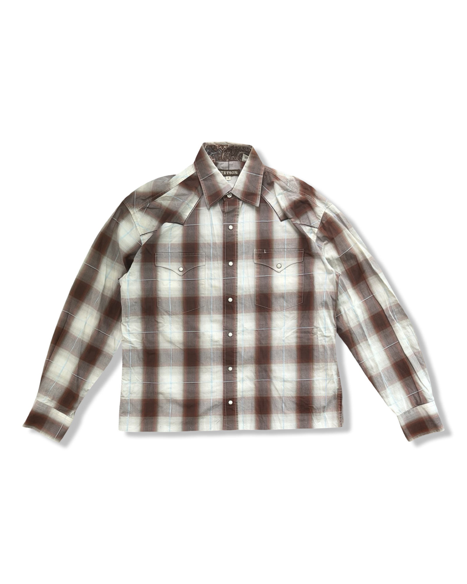 1990's Stetson Marble-Snap Dress Shirt (M) - front